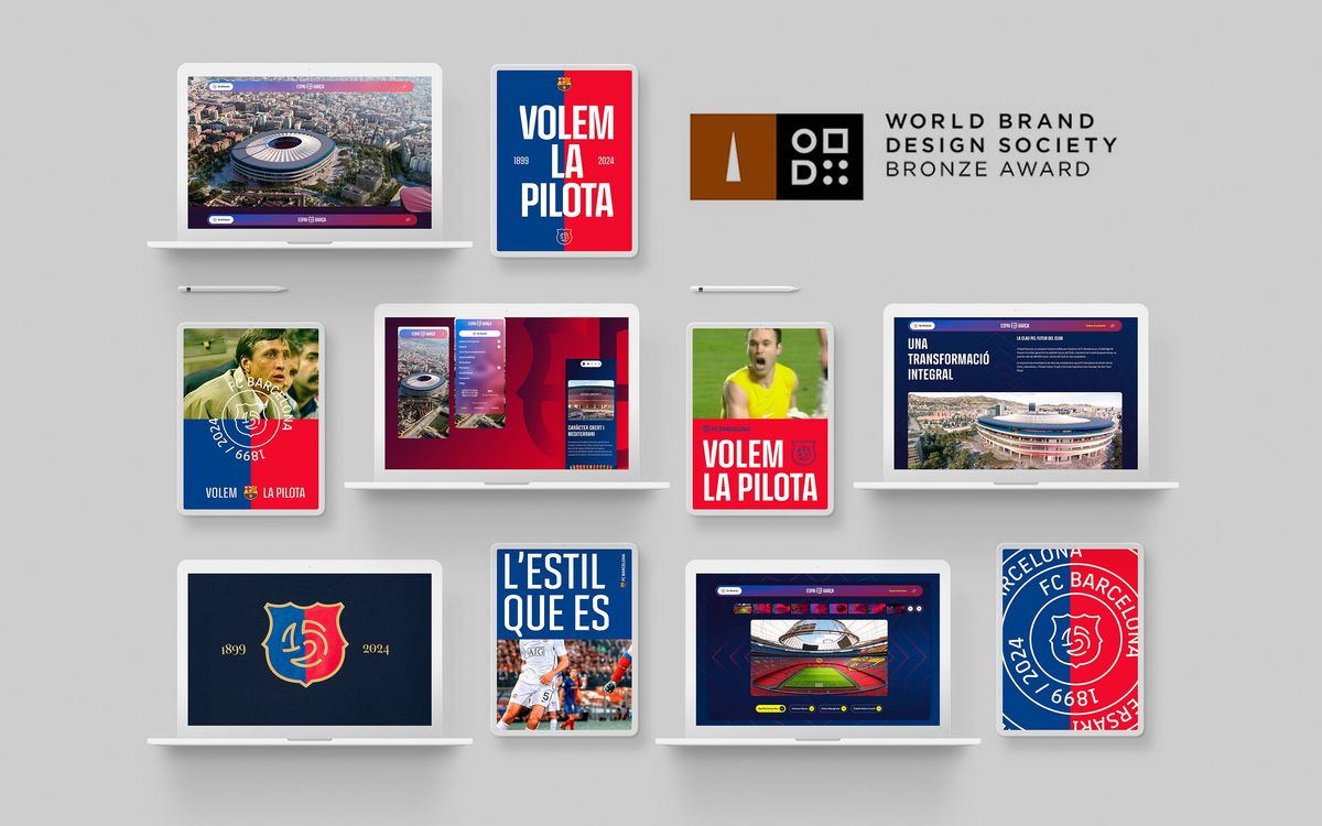 Visual identity of FC Barcelona's 125th anniversary and Espai Barça website recognised by World Brand Design Society awards