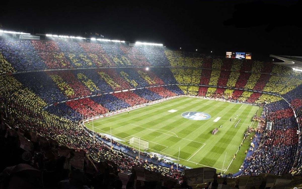 Camp Nou during a Clásico against Real Madrid